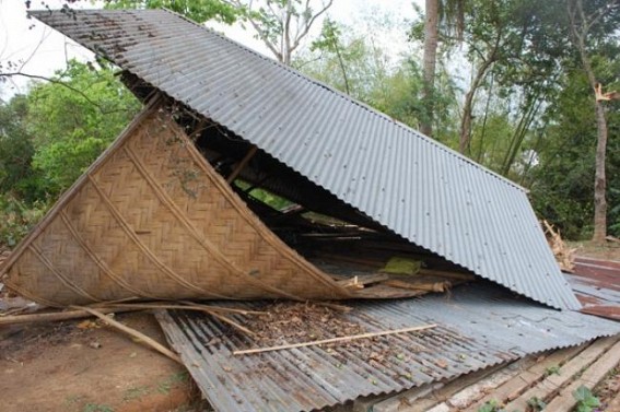  Storm injured one, damages houses in Tripura